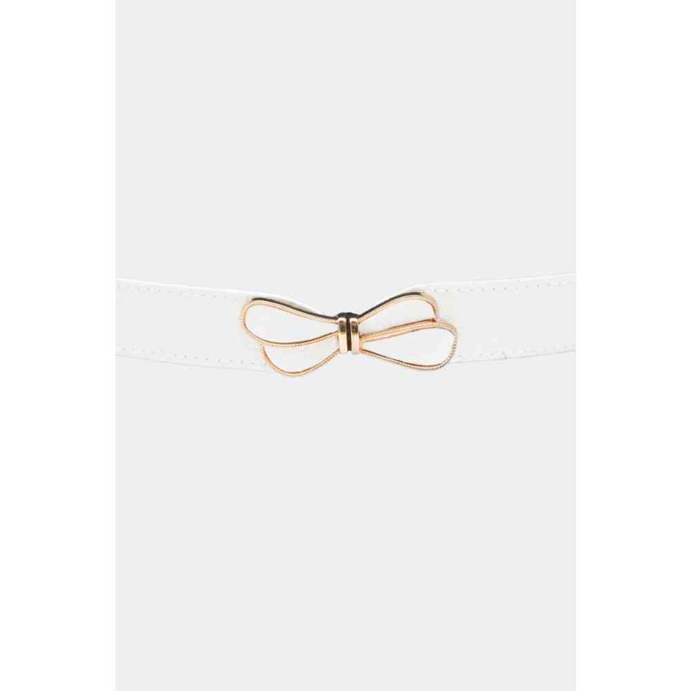 Voodoo Vixen - Butterfly Buckle Elasticated Ceinture pour la taille - Blanc